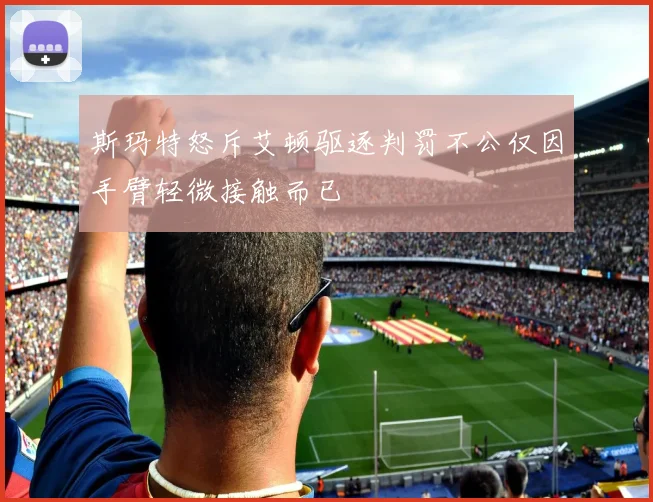 斯玛特怒斥艾顿驱逐判罚不公仅因手臂轻微接触而已